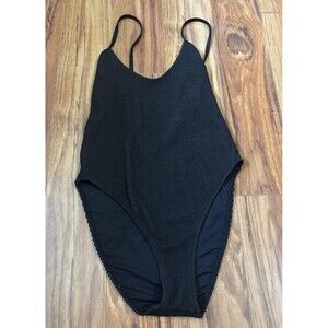 Good American Always Fit One Piece Swimsuit Size 3/4 Black